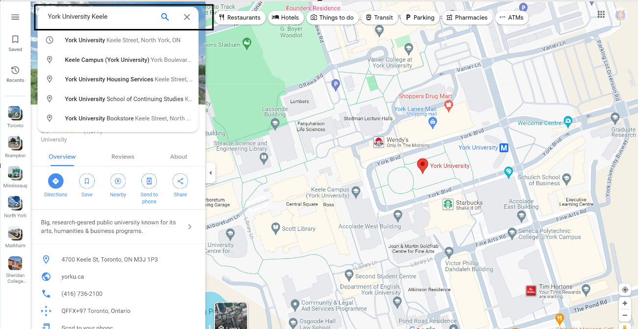 google maps image inserting address in the search bar